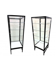  Luxury Locking Glass Tower Showcase with LED lights - Black