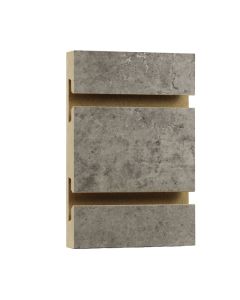 Urban Concrete Melamine Slatwall- 6"OC with Metal Inserts