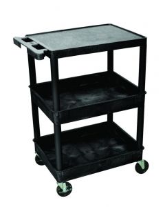 Utility Cart with Top Shelf & 2 Tubs