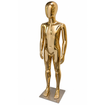 gold child mannequin egg head gloss 