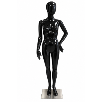 PLASTIC FEMALE RETRO MANNEQUIN-BLACK