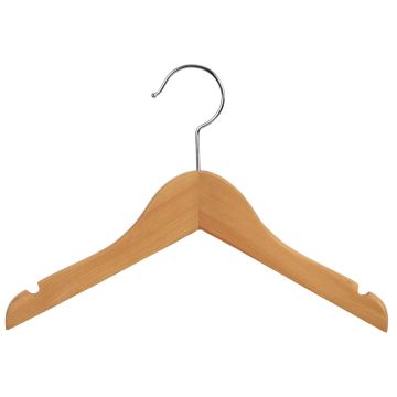 NATURAL WOOD SHIRT HANGER FOR CHILDREN