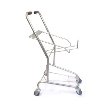 Grey Double Tier Shopping Cart