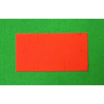 LABEL 1 LINE FL. RED