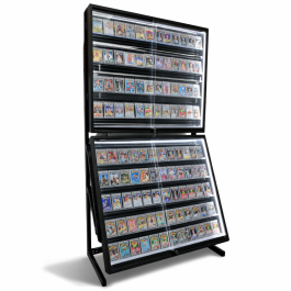glass display cases for selling cards and money exchange Large 70-Card Display Case main image 1