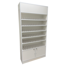commercial cigarette cabinet White Cigarette Wall Case With Cabinet Space