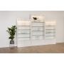 90"H White Wall Showcase-- Modern Collection thumbnail