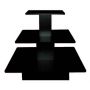 3 TIER SQUARE TABLE- BLACK thumbnail