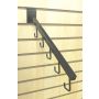 5 J-HOOK WATERFALL SLATWALL FACEOUT- BLACK  thumbnail