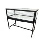 4' Luxury Locking Glass Showcase with LED lights - Black thumbnail