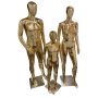 Full Body Female Mannequin with Egg Head and Mirrored Chrome Finish | SKU: 3058GOLD thumbnail