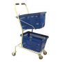 Grey Double Tier Shopping Cart thumbnail