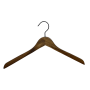 Rustic Wood Shirt Hangers with Black Hook thumbnail