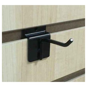 2" THIN SLATWALL HOOK- BLACK 