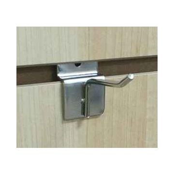 2" THIN SLATWALL HOOK- CHROME 