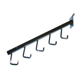 5 J-HOOK WATERFALL SLATWALL FACEOUT- CHROME 