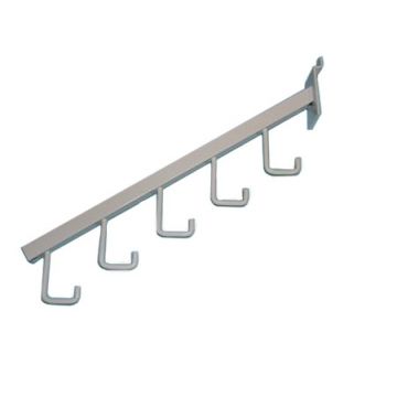 5 J-HOOK WATERFALL SLATWALL FACEOUT- WHITE