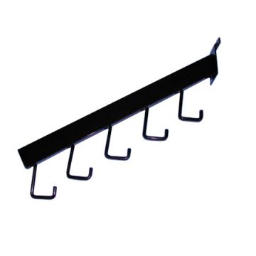 5 Hook Waterfall- Rectangular Tubing- Black