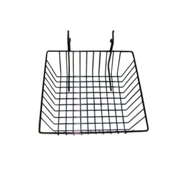 SLATWALL/GRID SMALL BASKET- BLACK