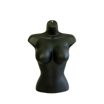 Female Half  Body Form With Large Bust- Black