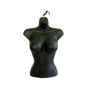 Female Half  Body Form With Large Bust- Black
