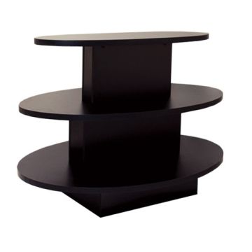 3 TIER OVAL TABLE- BLACK 