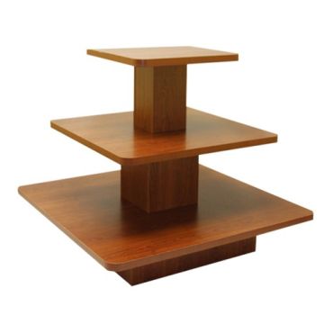 3 Tier Square Table- Mahogany