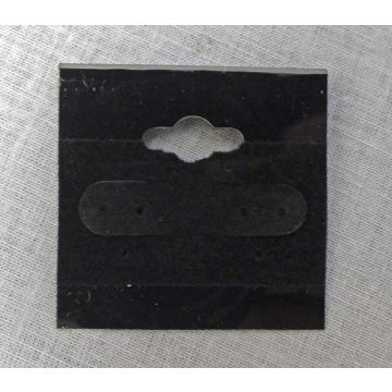 Small Pierced Earring Card- Black