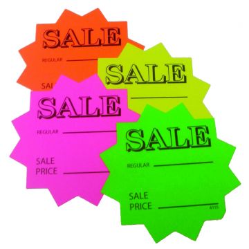 Sale Starburst Sign 5.5"/Pk100