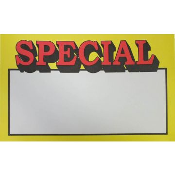 Yellow "Special" Sign Cards