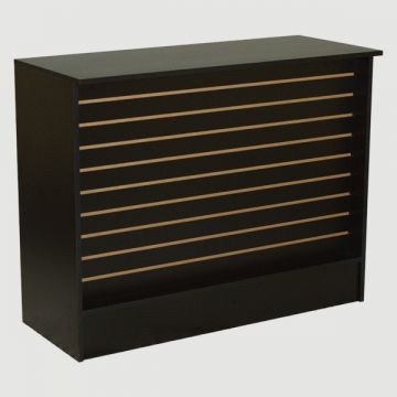 48" Slatwall Front Wrap Counter - Black Sku:9069Kd