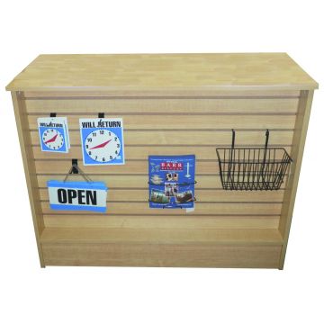 48" Slatwall Front Wrap Counter - Maple Sku:9087Kd