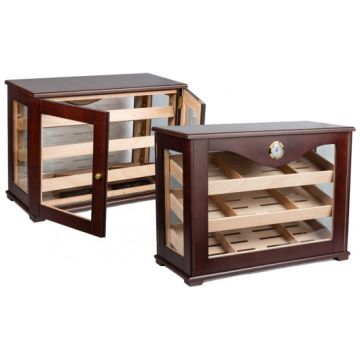 Countertop Humidor - Holds 250 Cigars : Dark Mahogany