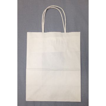 Extra Small Kraft Paper Shop Bag- White