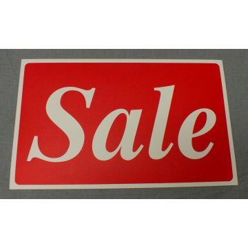 11"Wx7"H Sale Plastic Sign