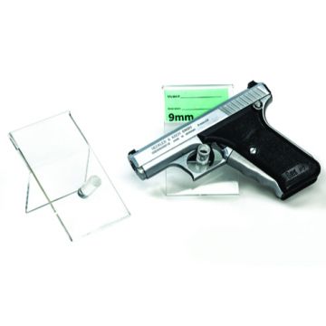 Acrylic Pistol Easel With Sign