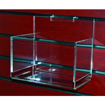 ACRYLIC SLATWALL BIN DISPLAY 8"WX7"