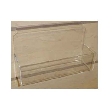 ACRYLIC SLATWALL BIN 4.5X8X2.5- NO COMPARTMENTS