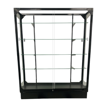 Card shop showcase - double sided tower case with sliding doors
