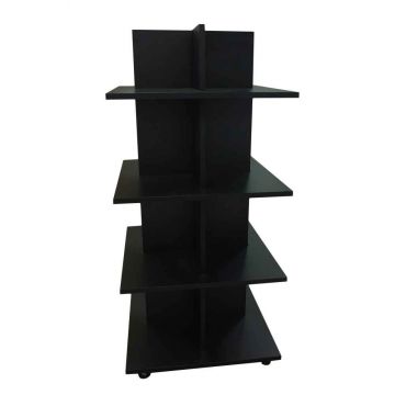 Black 4 Tier Shelf Display