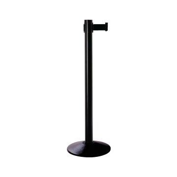 Retractable Crowd Control Post- Black