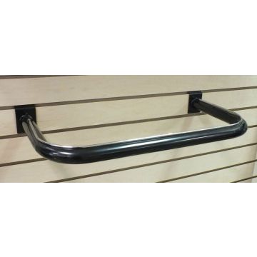 U-SHAPED SLATWALL HANGRAIL- BLACK