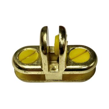 3 Way Chrome Connector - Brass Finish