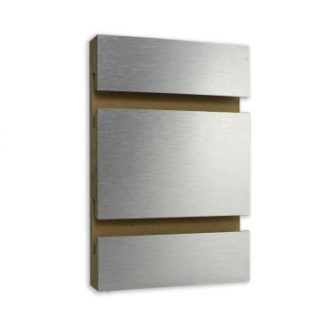 Brushed Aluminum Melamine Slat Wall Panels - Half Sheet