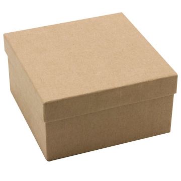 3.5X3.5X2 Kraft Jewelry Box