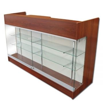 cherry ledgetop display case showcase