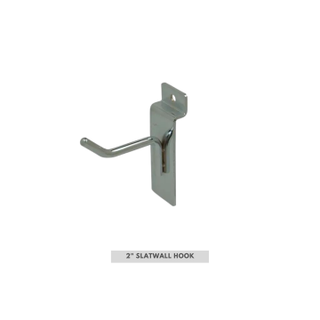 Slatwall 2" HOOK - CHROME