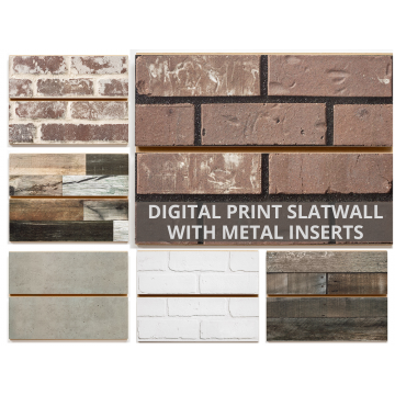 Digital Print Slatwall with Metal Inserts