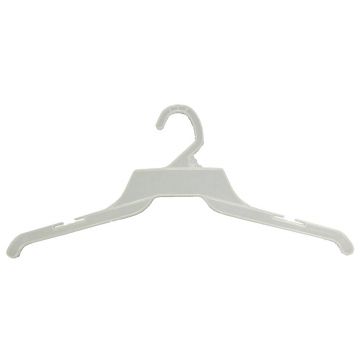 Economy White Children's Plastic Clothing Hanger Set - Case of 250