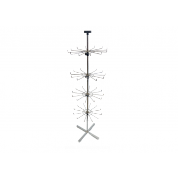 4 Tier 12 Hook Spinning Floor Rack